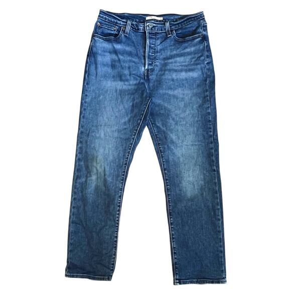 Levi’s Women’s Sz 32 High Rise Wedgie Jeans Straight Leg Medium Wash Denim - Picture 3 of 14